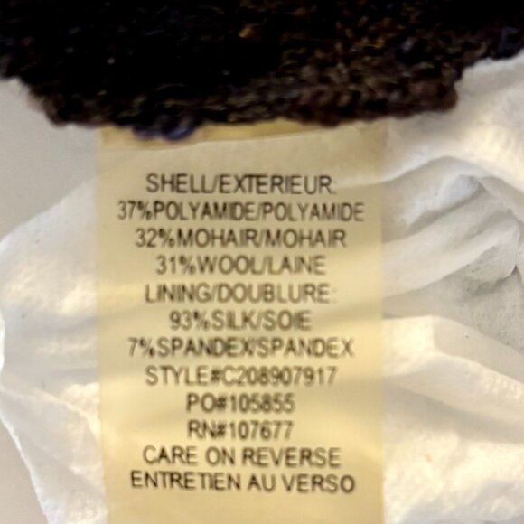 Alice + Olivia Sheer Wool-Blend Midi Dress with Silk Lining.  S - Picture 9 of 11